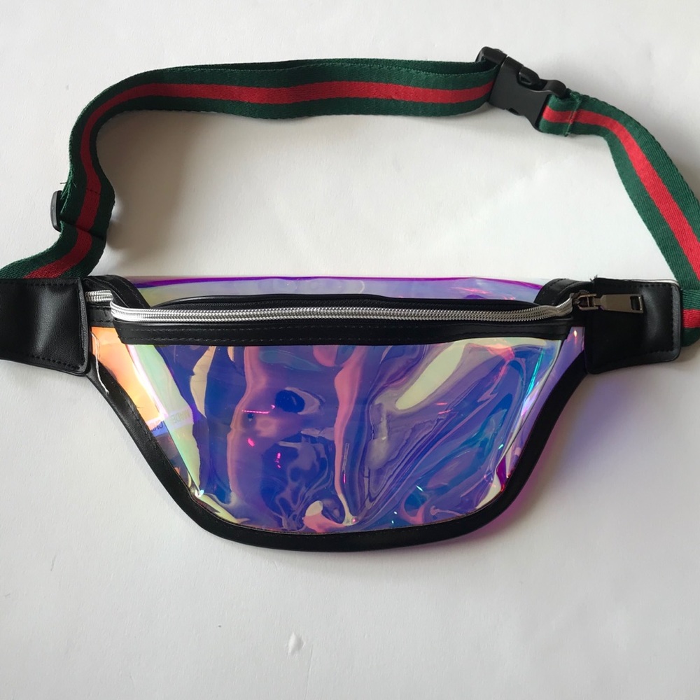 1 Left! Holographic Fanny Pack Clear Bag - Picture 2 of 7